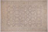9x12 hand knotted transitional wool rug in gray and green - Chic Eleonor Grey/ Green