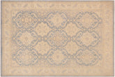 10x14 hand knotted transitional wool rug in blue and beige - Oriental Tova