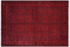 handmade Tribal Biljik Khal Mohammadi Red Blue Hand Knotted RECTANGLE 100% WOOL area rug 7x10