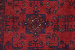 handmade Tribal Biljik Khal Mohammadi Red Blue Hand Knotted RECTANGLE 100% WOOL area rug 6x8