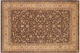 10x14 hand knotted Ziegler wool rug in brown and tan - Oriental Ziegler Kelley