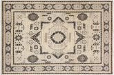 9x12 hand knotted Mamluk wool rug in gray and black - Southwestern Mamluk Marianel