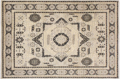 handmade Geometric Mamluk Gray Black Hand Knotted RECTANGLE 100% WOOL area rug 9 x 12