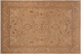 10x14 hand knotted Ziegler wool rug in tan and brown - Chic Ziegler Antonett