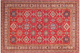 Southwestern Super Kazak Lorinda Red/Beige Wool Rug - 8'3'' x 9'8''