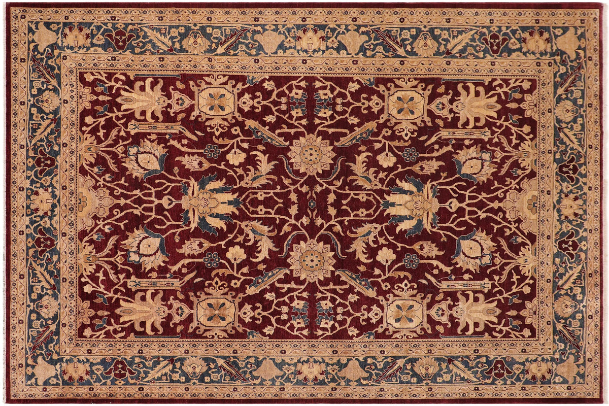 handmade Traditional Kafkaz Red Blue Hand Knotted RECTANGLE 100% WOOL area rug 10x14