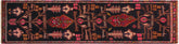 handmade Geometric Balouchi Black Tan Hand Knotted RUNNER 100% WOOL area rug 2x6
