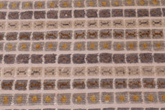 handmade Geometric Berjusta Gray Blue Hand Knotted RECTANGLE WOOL&SILK area rug 8' x 10'