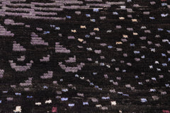 handmade Geometric Berjusta Black Gray Hand Knotted RECTANGLE WOOL&SILK area rug 5' x 8'