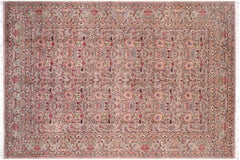 handmade Transitional Rosheen Gray Gray Hand Knotted RECTANGLE 100% WOOL area rug 10x14