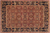 10x14 hand knotted Persian rug in brown and blue - Istanbul Faith