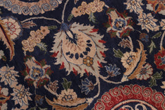 handmade Transitional Agra Tabriz Blue Tan Hand Knotted RECTANGLE 100% WOOL area rug 10x14