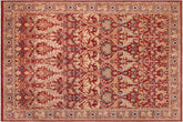 10x14 hand knotted Persian rug in red and tan - Istanbul Elisa