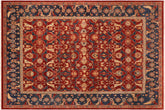 10x14 hand knotted Persian rug in red and blue - Istanbul Melba