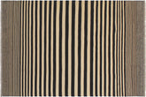 6x8 hand woven Turkish Flat Weave Kilim wool rug in beige and black - Modern Turkish Miguel