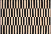 6x8 hand woven Turkish Flat Weave Kilim wool rug in beige and black - Chic Turkish Tena