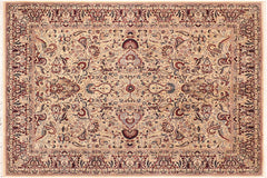 handmade Traditional Aness Beige Rust Hand Knotted RECTANGLE 100% WOOL area rug 10x13