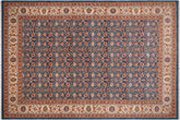 10x14 hand knotted Persian rug in blue and ivory - Istanbul Vannesa