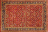 10x14 hand knotted Persian rug in red and blue - Istanbul Addie