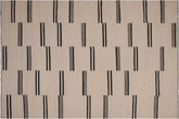 8x10 hand woven Turkish Flat Weave Kilim wool rug in beige and black - Modern Turkish Rolanda