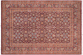 handmade Transitional New Asif Aubergine Beige Hand Knotted RECTANGLE 100% WOOL area rug 10x14