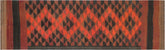 handmade Geometric Kilim Red Orange Hand-Woven RUNNER 100% WOOL area rug 4' x 10'