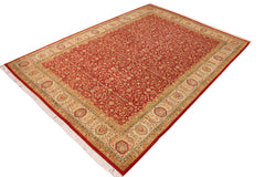 handmade Transitional Red Beige Hand Knotted RECTANGLE 100% WOOL area rug 10x14