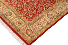 handmade Transitional Red Beige Hand Knotted RECTANGLE 100% WOOL area rug 10x14