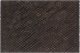 5x7 hand woven Turkish Flat Weave Kilim wool rug in black and brown - Modern Turkish Seema