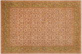10x14 hand knotted Persian rug in gray and green - Istanbul Cara