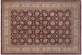 10x14 hand knotted Persian rug in aubergine and tan - Istanbul Somer