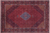 handmade Vintage Tabriz Red Blue Hand Knotted RECTANGLE 100% WOOL area rug 10' x 13'