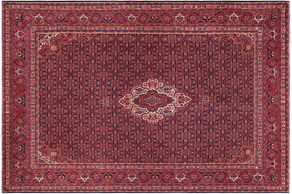 handmade Traditional Tabriz Blue Red Hand Knotted RECTANGLE 100% WOOL area rug 10 x 13