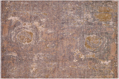 handmade Modern Modern Gray Brown Hand Knotted RECTANGLE WOOL&SILK area rug 8' x 10'