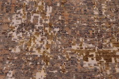 handmade Modern Modern Gray Brown Hand Knotted RECTANGLE WOOL&SILK area rug 8' x 10'