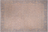 12x15 hand knotted Ziegler wool rug in gray and blue - Oriental Ziegler Booth