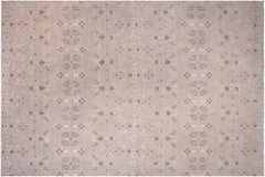 handmade Modern Kafkaz Blue Tan Hand Knotted RECTANGLE 100% WOOL area rug 12' x 15'