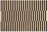 handmade Modern Kilim Beige Black Hand-Woven RECTANGLE 100% WOOL area rug 5' x 8'