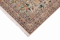 handmade Traditional Nagi Ivory Ivory Hand Knotted RECTANGLE 100% WOOL area rug 9x12