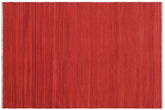 handmade Modern Kilim Red Red Hand-Woven RECTANGLE 100% WOOL area rug 6' x 9'