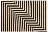 8x10 hand woven Turkish Flat Weave Kilim wool rug in beige and black - Modern Turkish Santino
