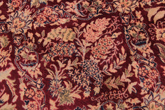 handmade Transitional Nadeem Maroon Blue Hand Knotted RECTANGLE 100% WOOL area rug 9x12