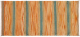 3x7 hand woven Turkish Modern Kilim wool runner rug in orange and blue - Turkish Bohemian Jazlynn