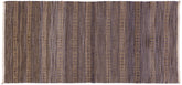 3x7 hand woven Turkish Flat Weave Kilim wool runner rug in blue and beige - Chic Turkish Landyn