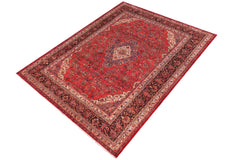 handmade Vintage Kashan Red Brown Hand Knotted RECTANGLE 100% WOOL area rug 9' x 12'