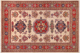 handmade Geometric Super Kazak Ivory Red Hand Knotted RECTANGLE 100% WOOL area rug 9' x 12'
