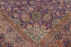handmade Vintage Sheikh Shaf Blue Rust Hand Knotted RECTANGLE 100% WOOL area rug 10' x 13'