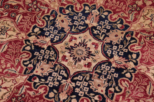 handmade Traditional Kirman Blue Red Hand Knotted RECTANGLE 100% WOOL area rug 9x12