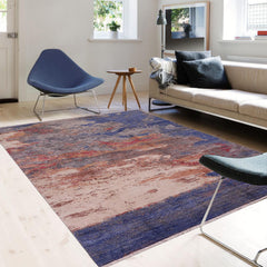 handmade Modern Modern Blue Gray Hand Knotted RECTANGLE BAMBOO SILK area rug 9' x 12'