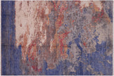 handmade Modern Modern Blue Gray Hand Knotted RECTANGLE BAMBOO SILK area rug 9' x 12'